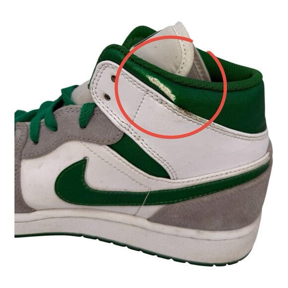 Nike Air Jordan 1 SE Pine Green Size 10 Mid Basketball Sneaker DC7294-103 - Picture 8 of 9